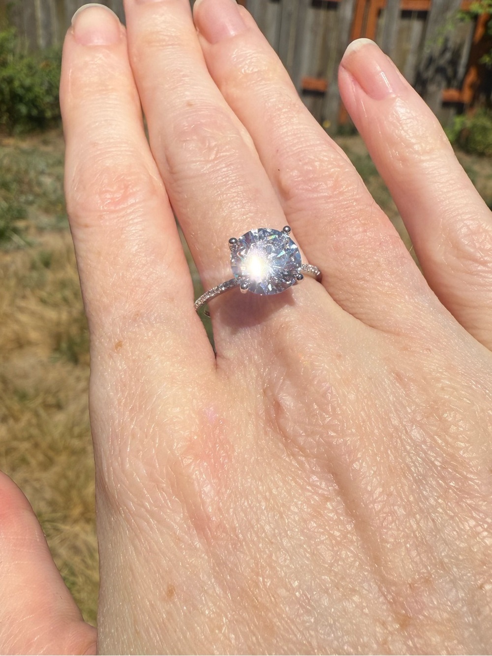 3Ct Natural Zircon Sterling Silver Ring! - Picture 12 of 17